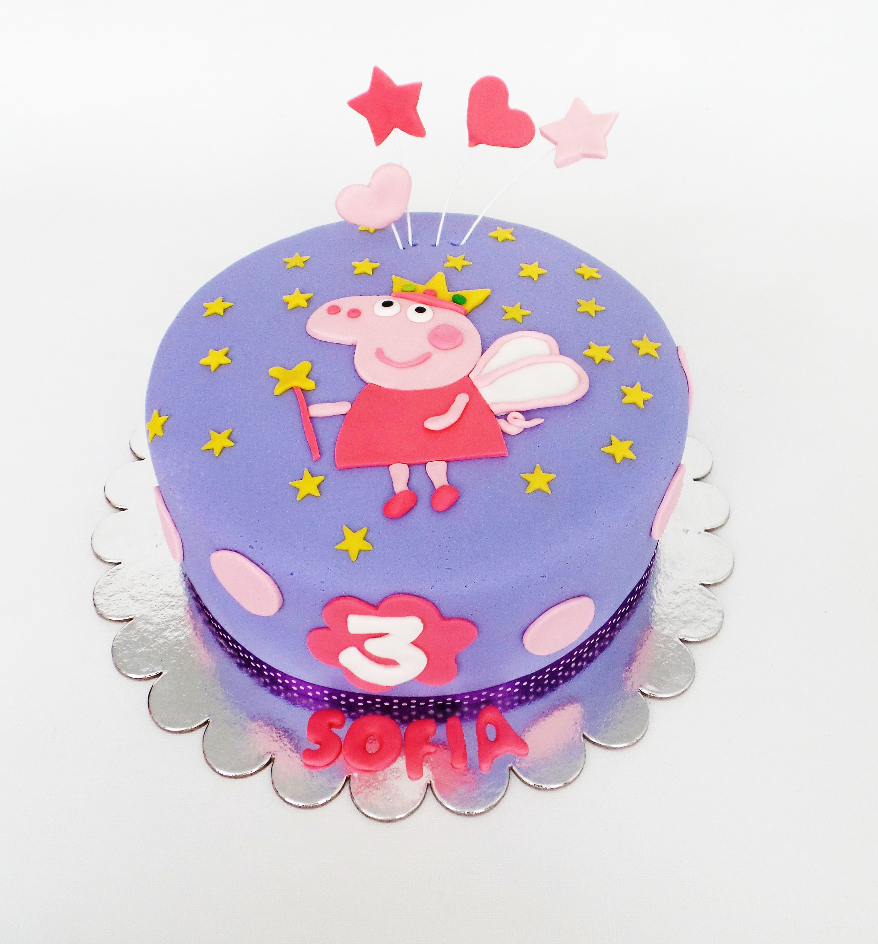 Torta peppa pig estrellas –  Bogotá – Tortas temáticas,  decoradas para cumpleaños a domicilio