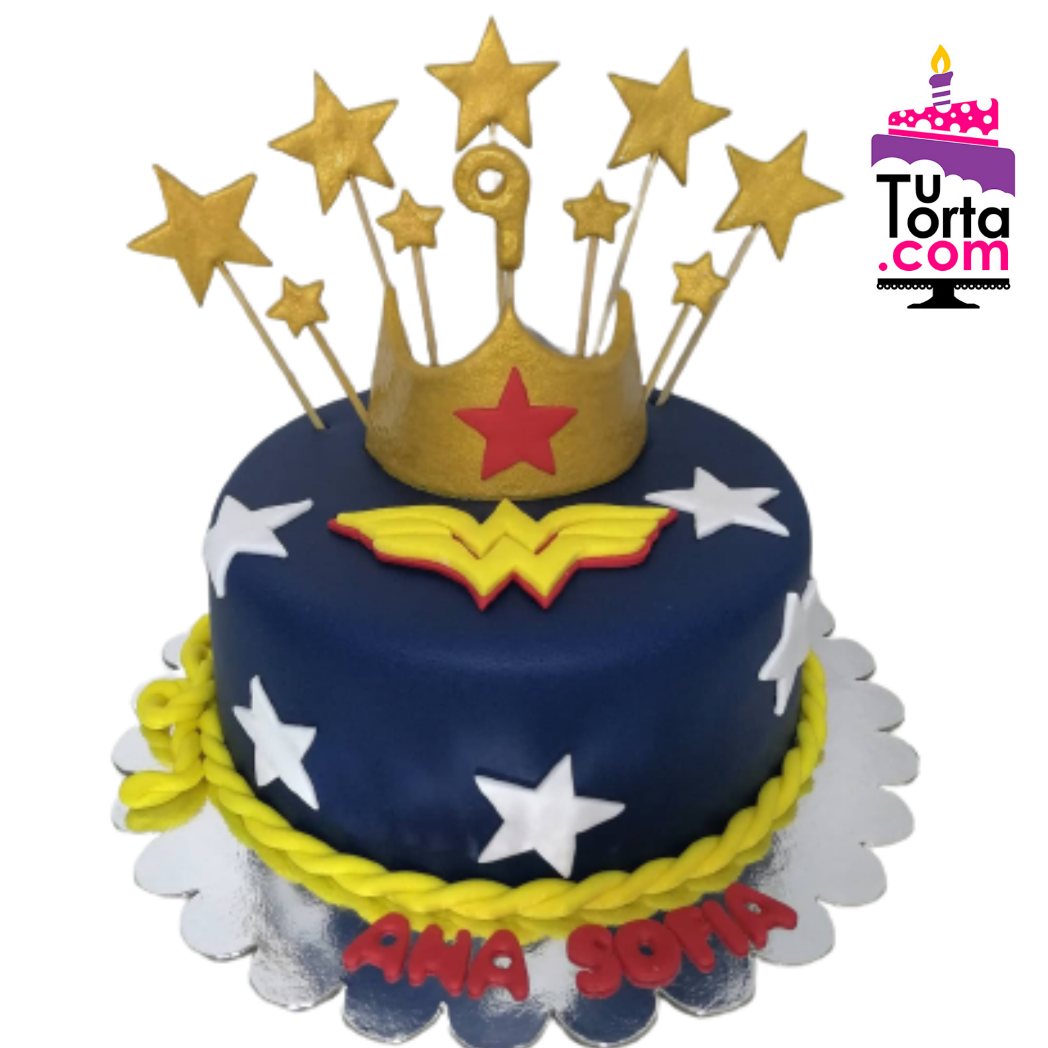 Torta Mujer Maravilla –  Bogotá – Tortas temáticas, decoradas  para cumpleaños a domicilio